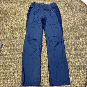 Lululemon Womens Striped Two-Toned Low-Rise Elasticized Track Pants Blue Size 8